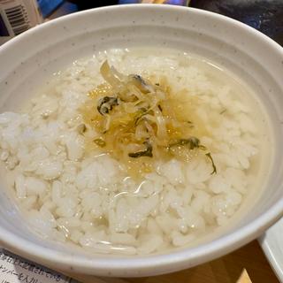 出汁茶漬けと白菜の漬物