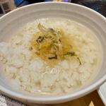 出汁茶漬けと白菜の漬物