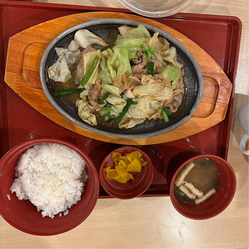 大分名物ニラ豚定食(ジョイフル桶川店)