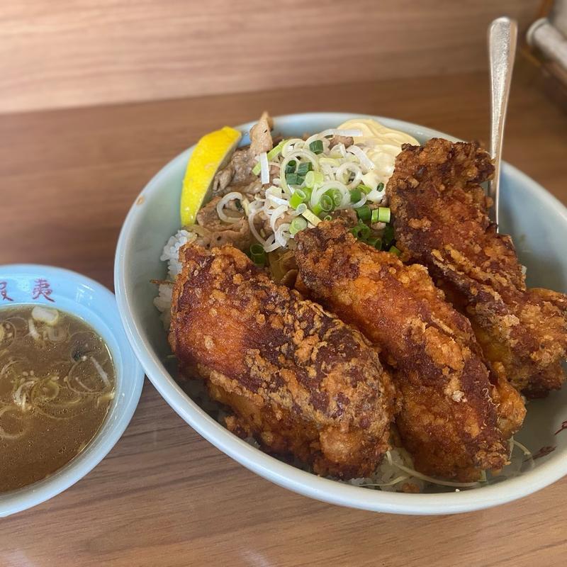からあげ焼肉丼(三代目 蝦夷)