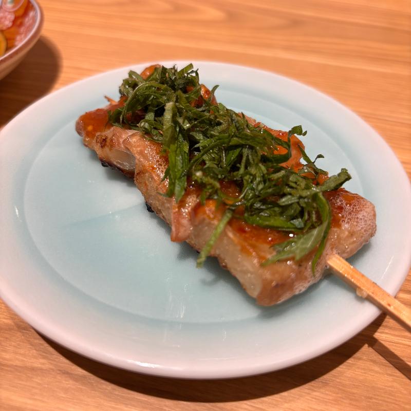 コプチャン大葉味噌串(和牛小皿 しんうち 虎ノ門ヒルズ)