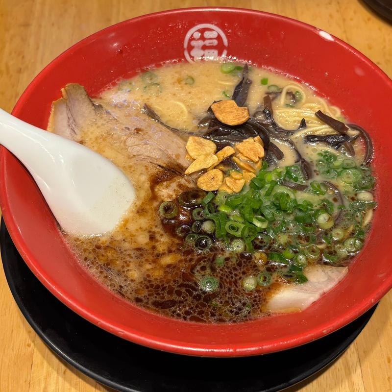 黒マー油ラーメン(豚骨らーめん 福の軒 秋葉原店)