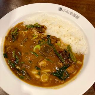 牛すじ煮込みカレー　ハーフほうれん草トッピング(CoCo壱番屋 東近江五個荘店 （ココイチバンヤ）)