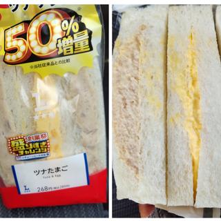 盛りすぎ！ツナたまごサンド



