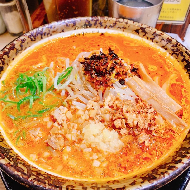 特製海老辛味噌ラーメン(吟醸味噌らーめん まごころ亭 新潟駅前店)