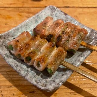 にんにくの芽肉巻き　