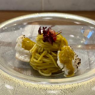 ～冷製パスタ〜 師崎 鱧の冷製フェデリーニ シチリア トラパニーのソースとともに