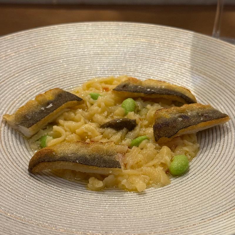 〜パスタ1〜 白川 天然鮎と枝豆 エミリア・ロマーニャ州のパスタ「ラサ」(プロスペロ)