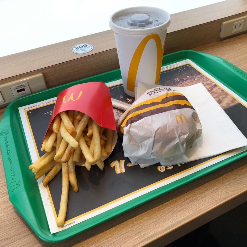 ダブルチーズバーガーセット(マクドナルド 新青梅武蔵村山店 （Mcdonalds、i'm lovin' it）)