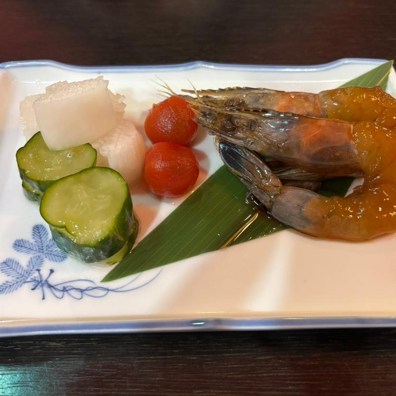 付き出し【よっぱらいエビ】(中華バル 楽)