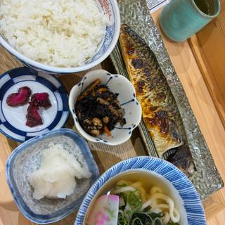 さば文化干し定食　ミニうどん付き