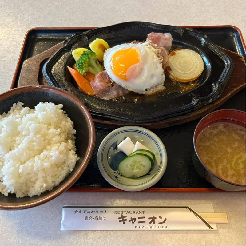 ジャーマンハンバーグセット(和風レストラン　キャニオン )