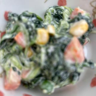 ほうれん草とマヨネーズの和物