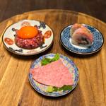 本日のお勧め3種和牛お刺身盛り合わせ