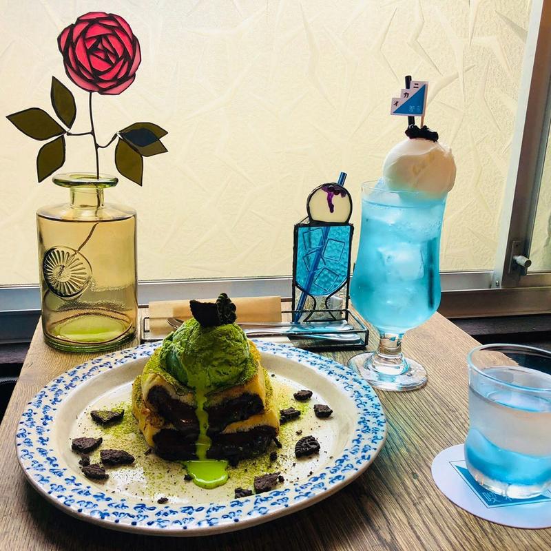 抹茶チョコフレンチ ニカイのクリームソーダ(喫茶ニカイ)