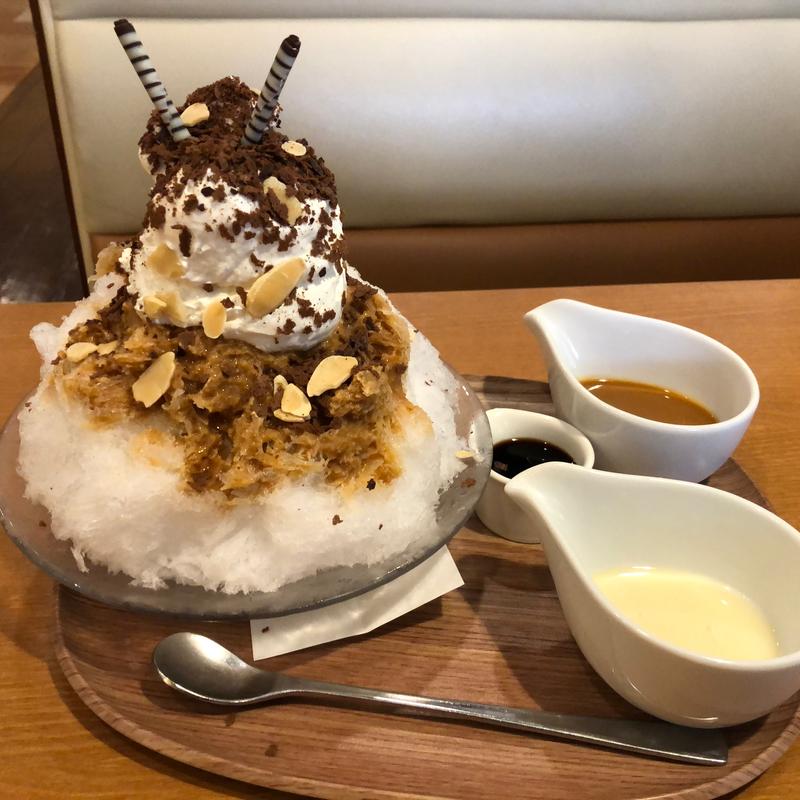 純氷ふわふわかき氷 キャラメルマキアート(ココス 足立保木間店)