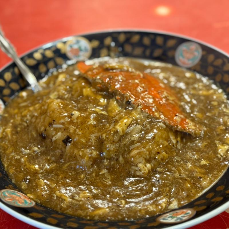 蟹のあんかけチャーハン(龍鳳酒家)