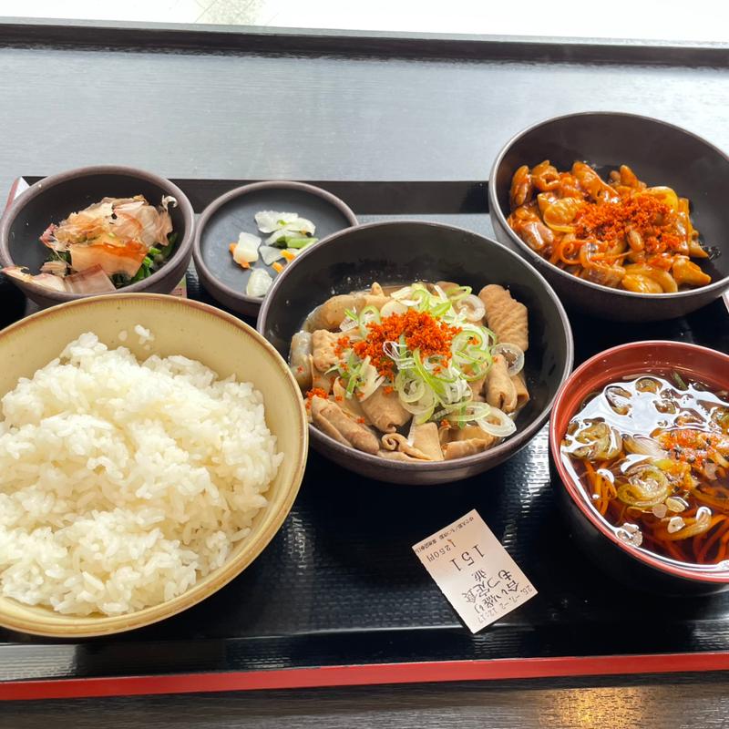 合い盛り定食(並)(ゆで太郎 もつ次郎 東池袋春日通り店)