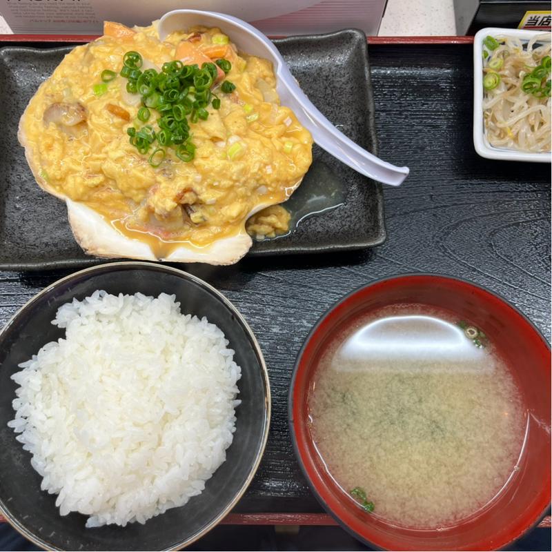 帆立の貝焼き味噌定食(丸青食堂 （まるあおしょくどう）)