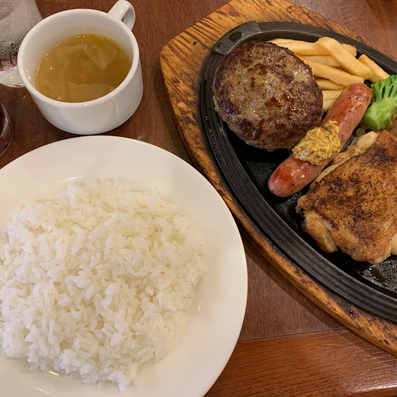 トリプルグリルランチセット(ロイヤルホスト竹の塚店)