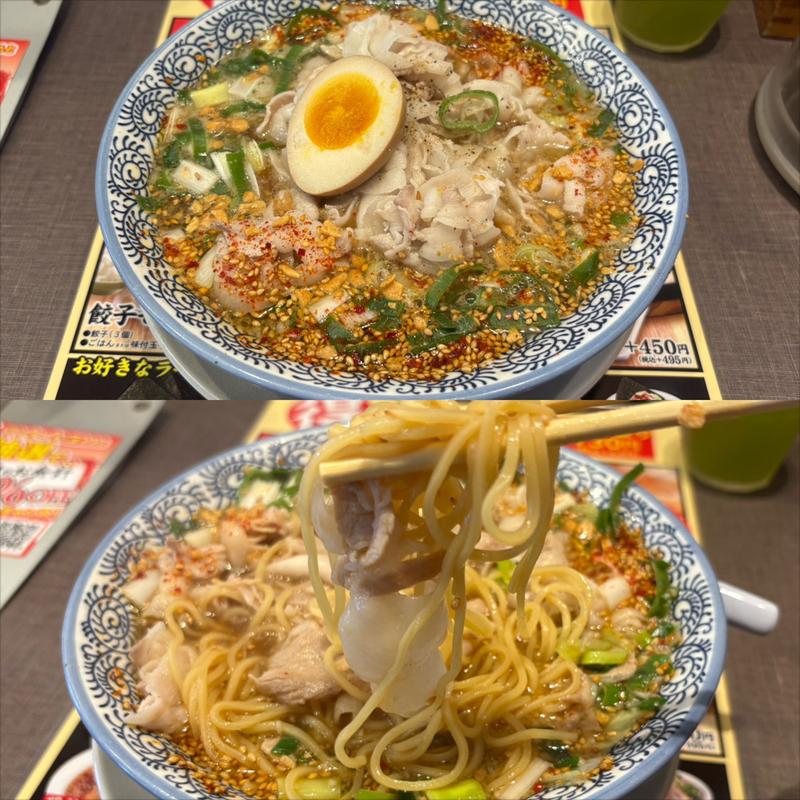 ネギ豚そば・肉増し(熟成醤油ラーメン きゃべとん 横浜青葉台店)