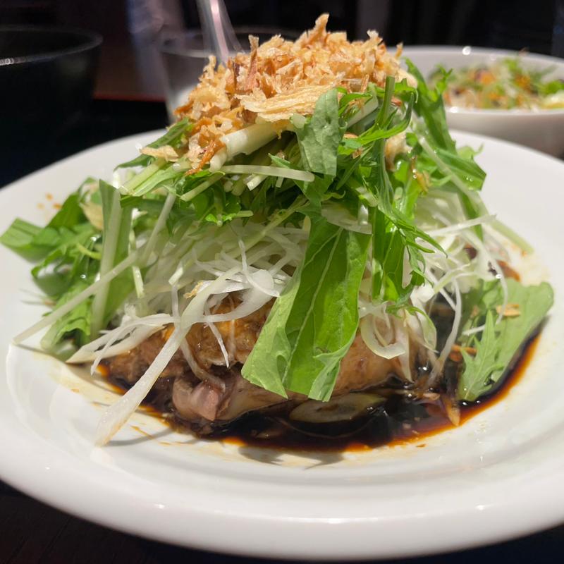 柔らか蒸し鶏の葱油醤油定食(青山シャンウェイ 銀座店)