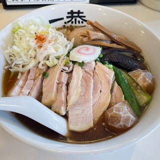 冷やし煮干しラーメン＋チャーシュー＋味玉＋ネギ増し