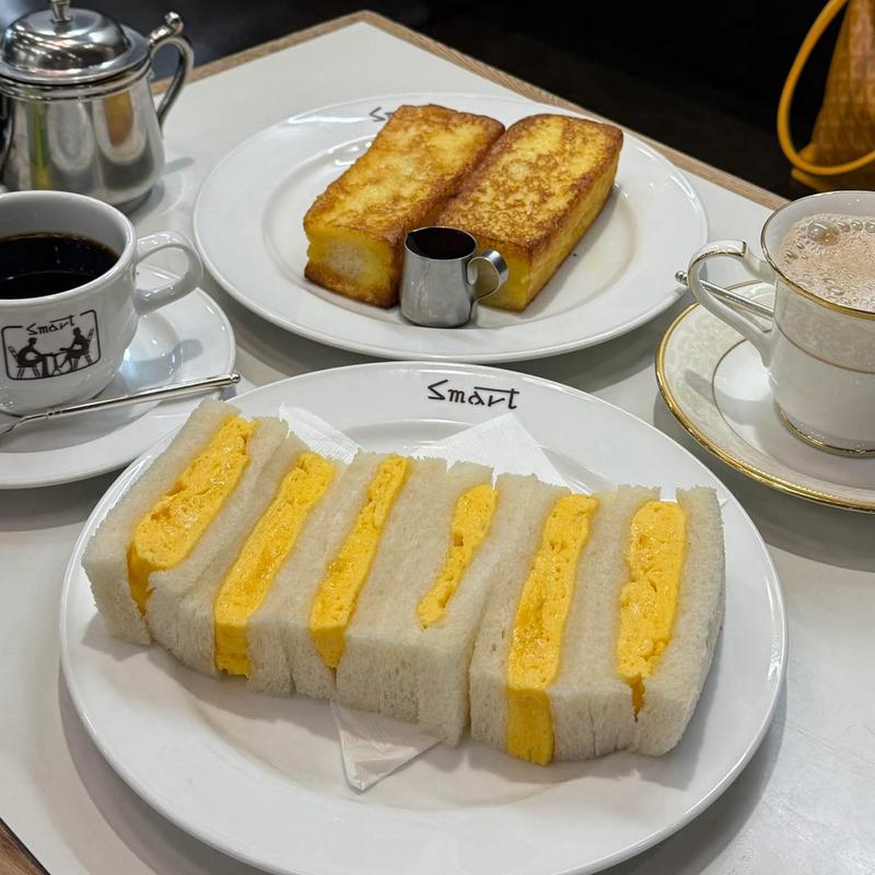 タマゴサンドウィッチ フレンチトースト(スマート珈琲店)