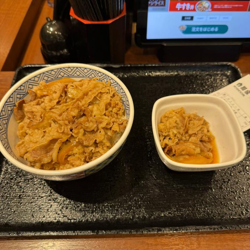 肉だく牛丼並(吉野家 浅草駅前店)