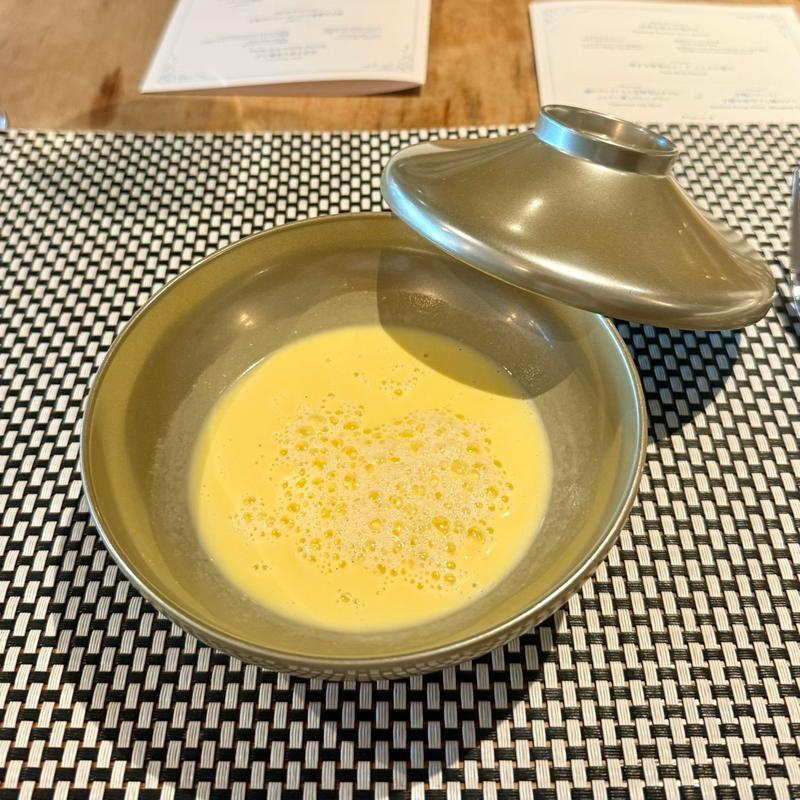 ランチショートコース　焼き玉蜀黍のスープ(FUNATSURU KYOTO KAMOGAWA RESORT （フナツルキョウトカモガワリゾート）)