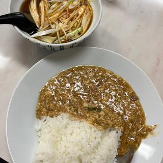 日替わり　ミニネギラーメンとくずし麻婆豆腐丼