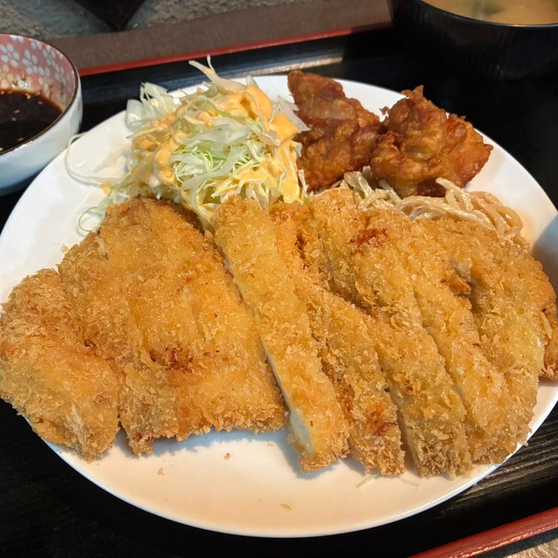 ジャンボチキン勝つ定食(ぢどり家船場店)