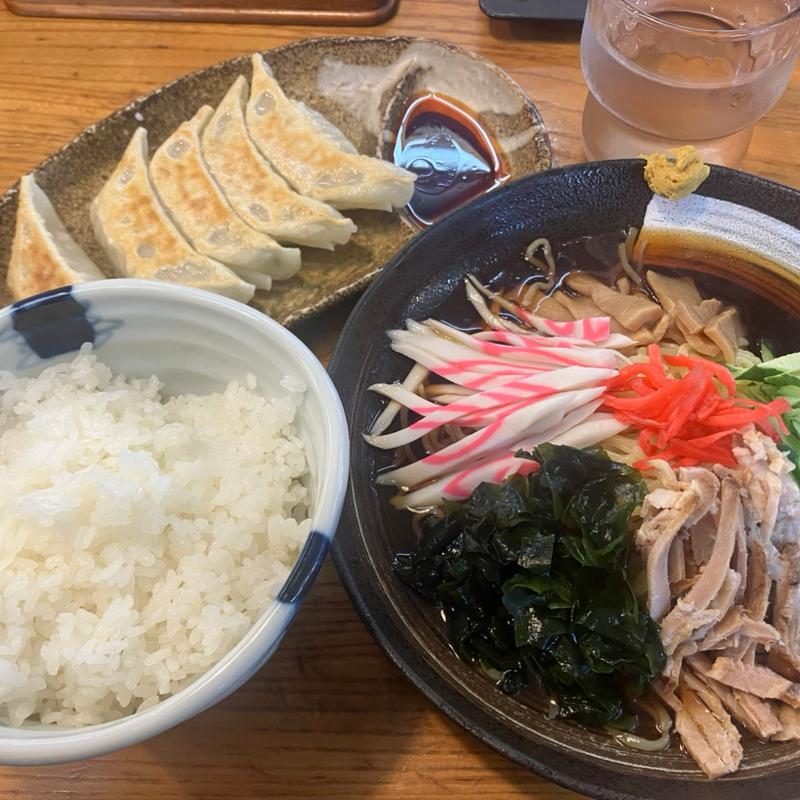 冷やし中華餃子ライス(めんかくぼう )