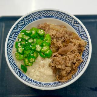 牛麦とろ丼