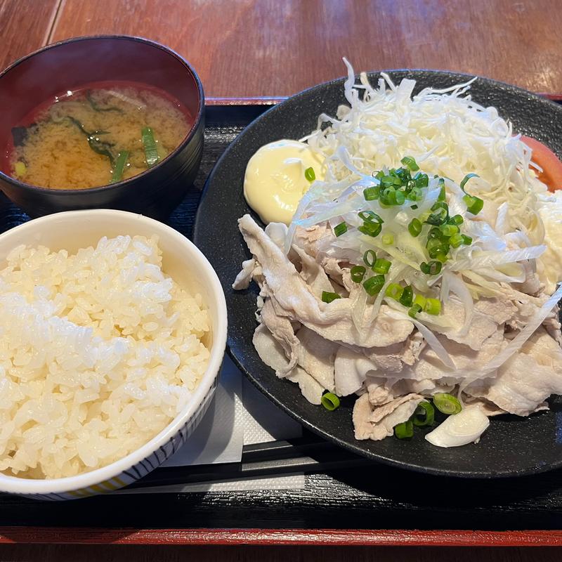 冷しゃぶ定食(串かつ でんがな 千葉西口店)