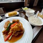 華定食（酢豚　白粥）