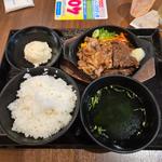 牛ハラミ&牛カルビ定食