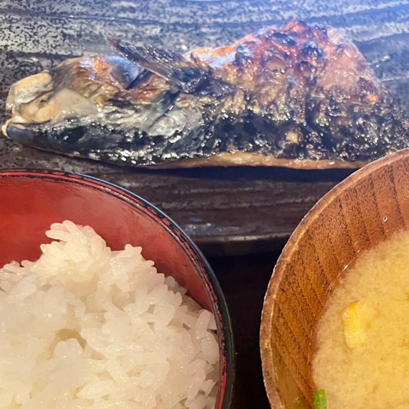 朝限定さば文化干し定食(しんぱち食堂 立川曙町店)