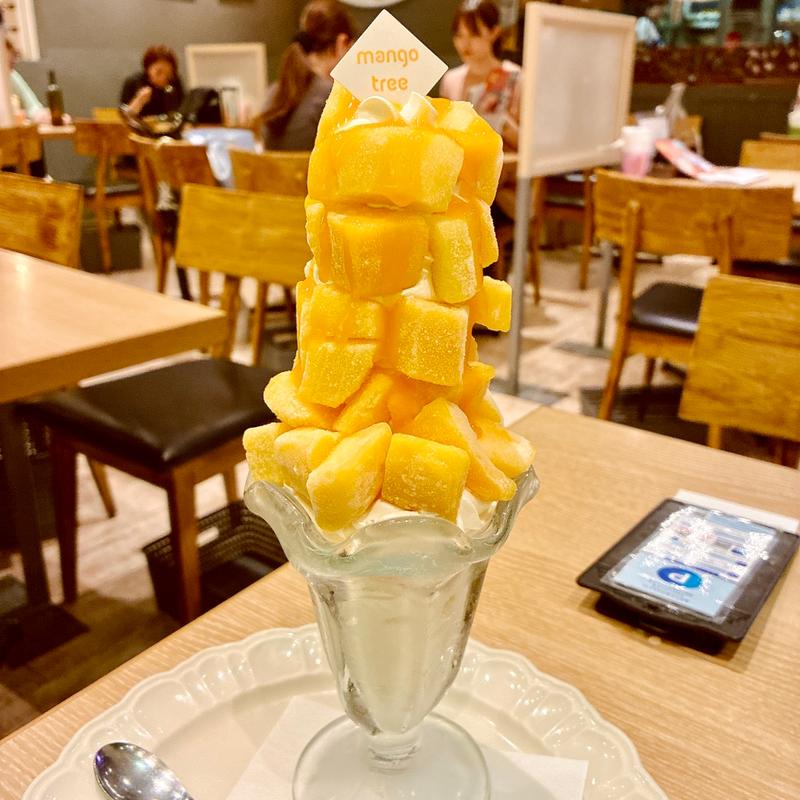 たっぷりマンゴーパフェ(マンゴツリーカフェ大阪)