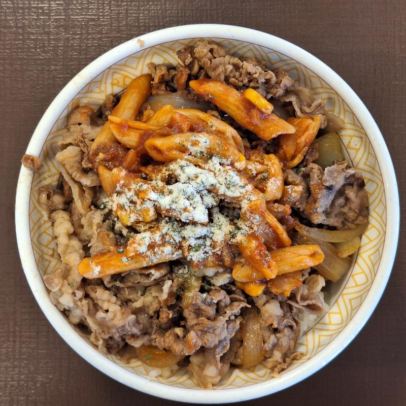 ナポリタン牛丼(すき家 25号斑鳩法隆寺店 )