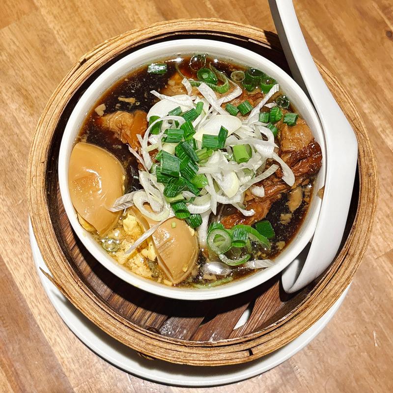 豚ナンコツ醤油角煮煮玉子添え(中華そばと酒 彩華)