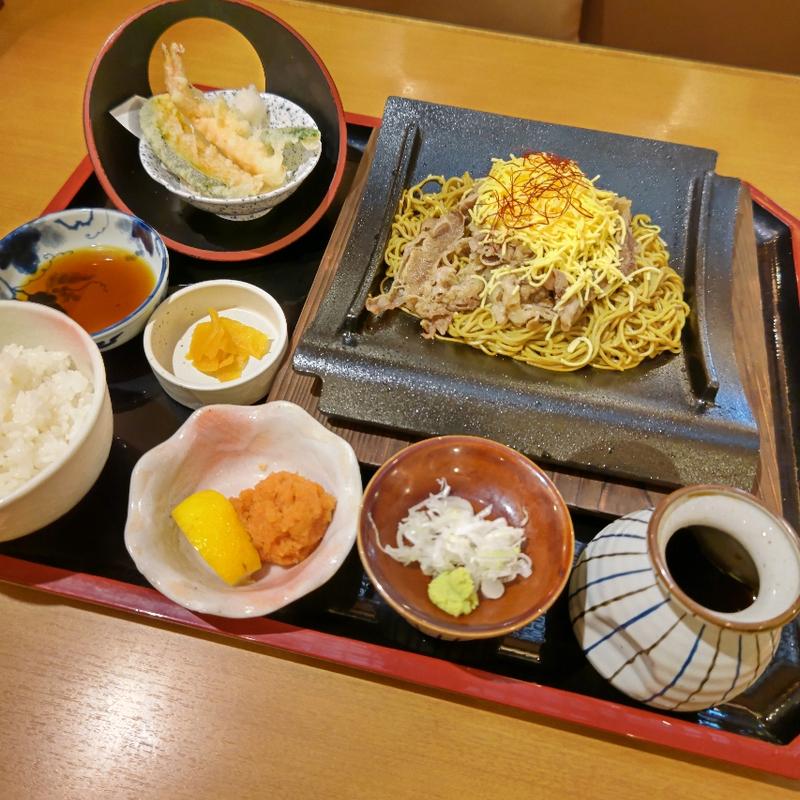 民芸風瓦そば御膳(味の民芸 丸山台店)