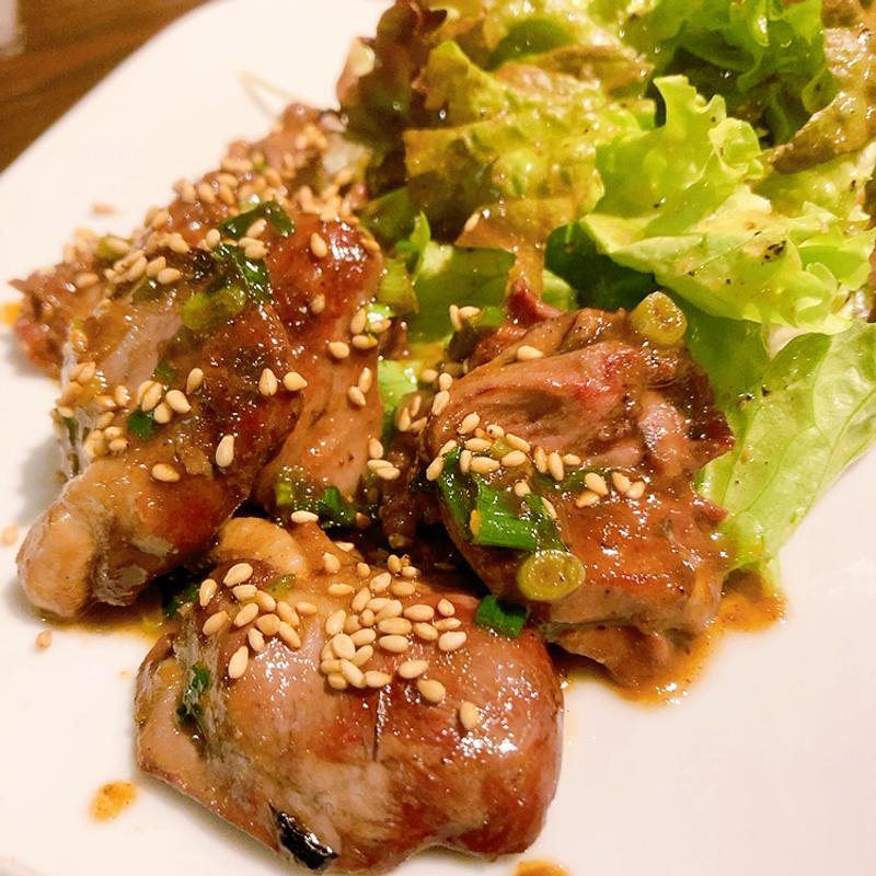 鶏ハツの山椒焼き(鉄板料理 みかど)