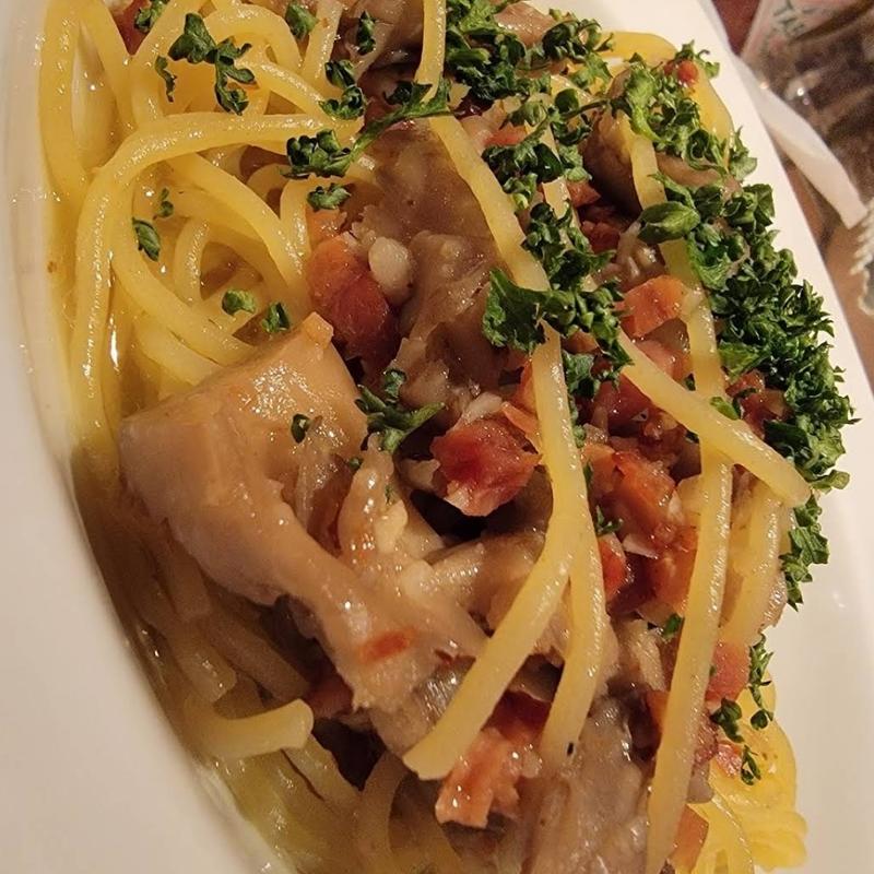 Aセット(𝐠𝐚𝐫𝐥𝐢𝐜ベーコン&舞茸 熟成𝐠𝐚𝐫𝐥𝐢𝐜醤油和風(トラノモンパスタ （TORANOMON PASTA）)