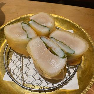 ホタテと梅しそ春巻き