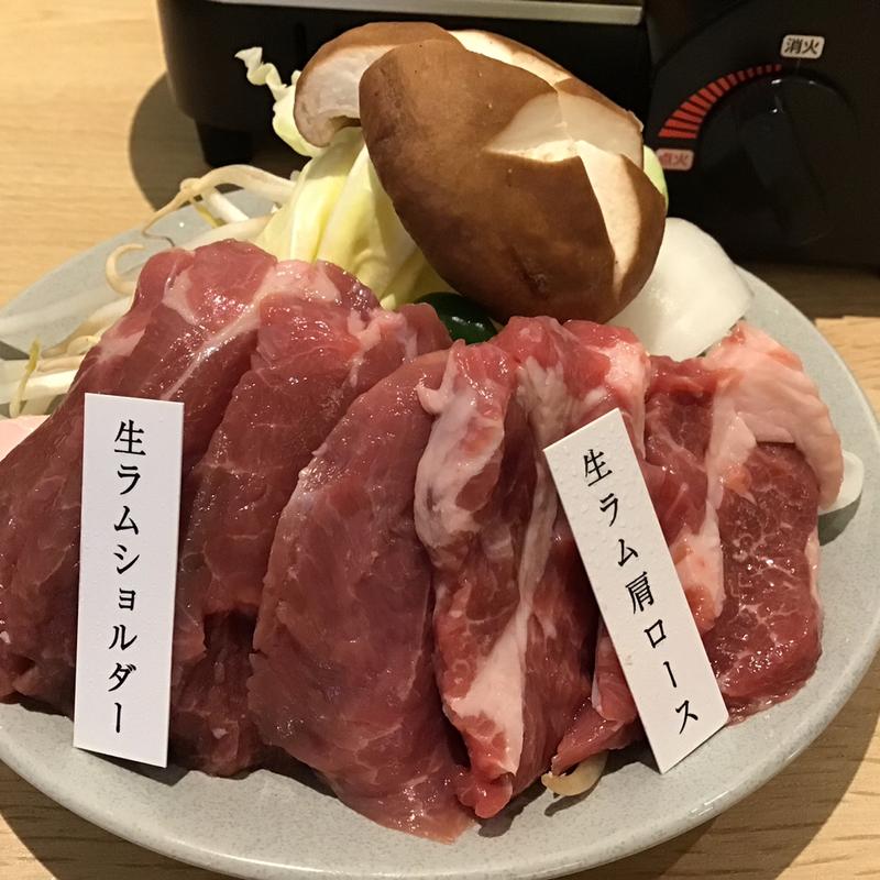遠野ジンギスカン定食(鉄板じんぎすかん遠野食肉センター)