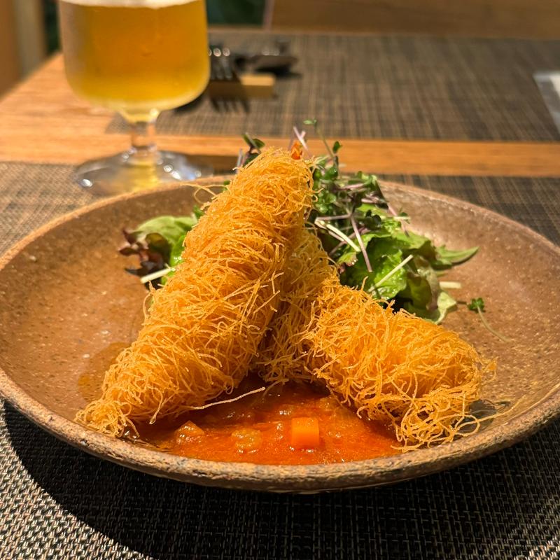 エビのカダイフ揚げ トマトソース(ichiraku)