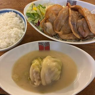 ロールキャベツシチューと生姜焼きのセット
