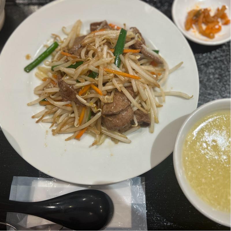 ニラレバセット(まるとよ食堂)