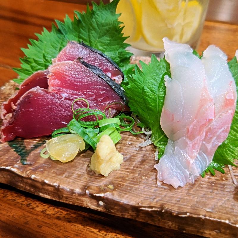 きはた・釣りかつおたたき(魚と酒はなたれ)